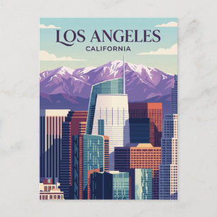 Los Angeles Skyline USA Postcard