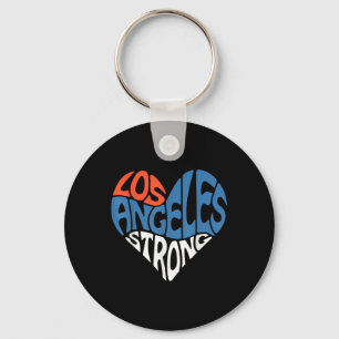Los Angeles Strong Heart Pray For La Support Calif Key Ring