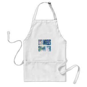"Los Angeles Summer Letter Blue" Apron