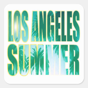 "Los Angeles Summer Letter Green" Sticker