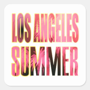 "Los Angeles Summer Letter Red" Sticker