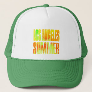 "Los Angeles Summer Letter Yellow Orange" Hat