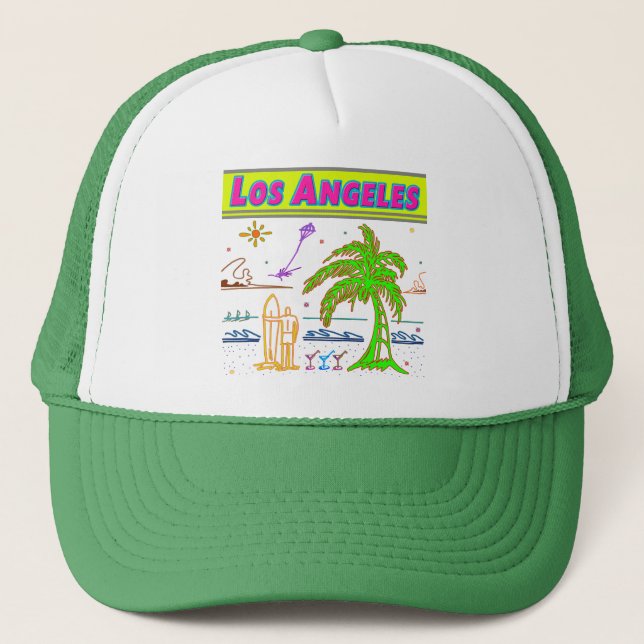"Los Angeles" Surfer Beach Hat (Front)