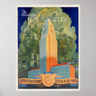 Los Angeles, the Wonder City Poster