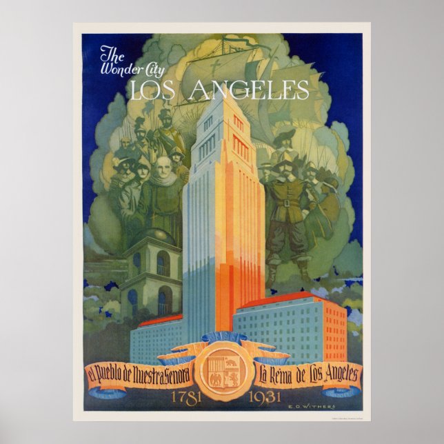 Los Angeles, the Wonder City Poster (Front)