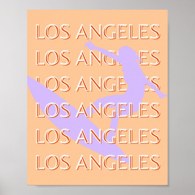 Los Angeles Travel Art, California, Travel Art Poster (Front)