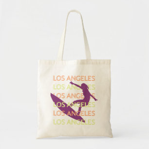 Los Angeles Travel Art, California, Travel, Orange Tote Bag