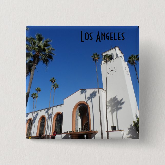 Los Angeles Union Station 15 Cm Square Badge (Front)