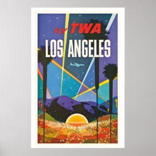 Los Angeles United States Airlines Aircraft Poster