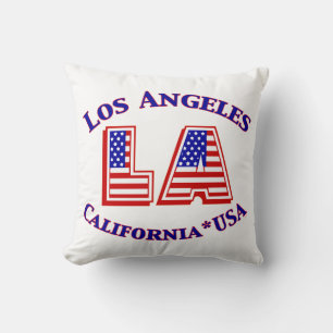 Los Angeles USA Patriotic Pillow