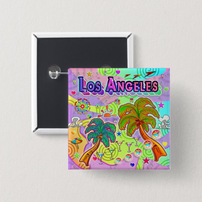 Los Angeles Vacation Target Button (Front & Back)