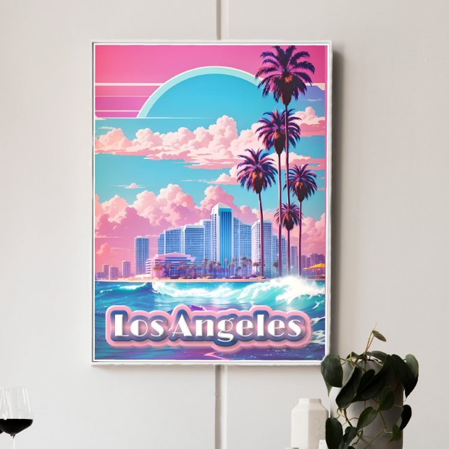 Los Angeles Vaporwave Travel  Poster (Creator Uploaded)