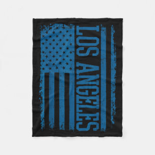 Los Angeles Vintage Design Men Women Kids Fleece Blanket
