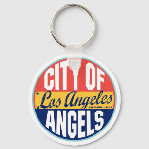 Los Angeles Vintage Label Key Ring