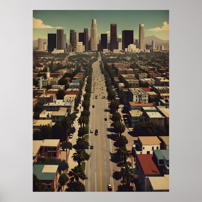 Los Angeles vintage poster (Front)
