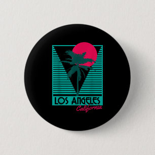 Los Angeles Vintage Retro La California Beach Souv 6 Cm Round Badge