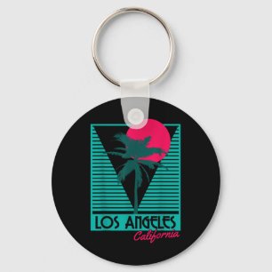 Los Angeles Vintage Retro La California Beach Souv Key Ring
