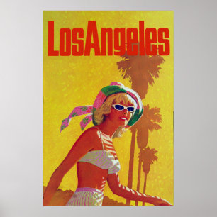 Los Angeles vintage travel poster