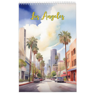 Los Angeles watercolor art Calendar
