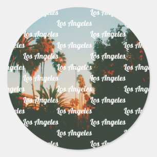 Los Angeles, West Hollywood Travel Souvenir Classic Round Sticker