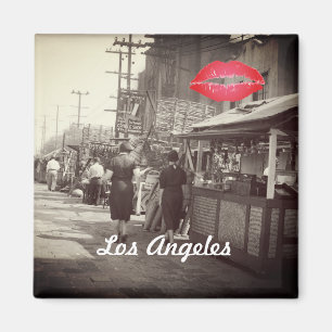 Los Angles California 1935 Olivera Street Photo Magnet