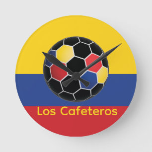 Los Cafeteros Round Clock