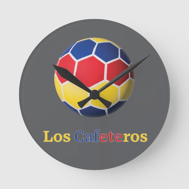 Los Cafeteros Round Clock (Front)