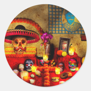 Los dios muertos - Rembering loved ones Classic Round Sticker