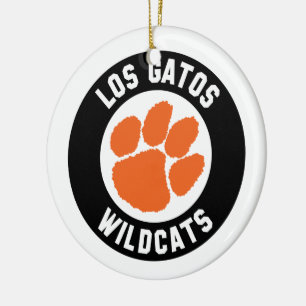 Los Gatos Wildcats Pawprint Ornament
