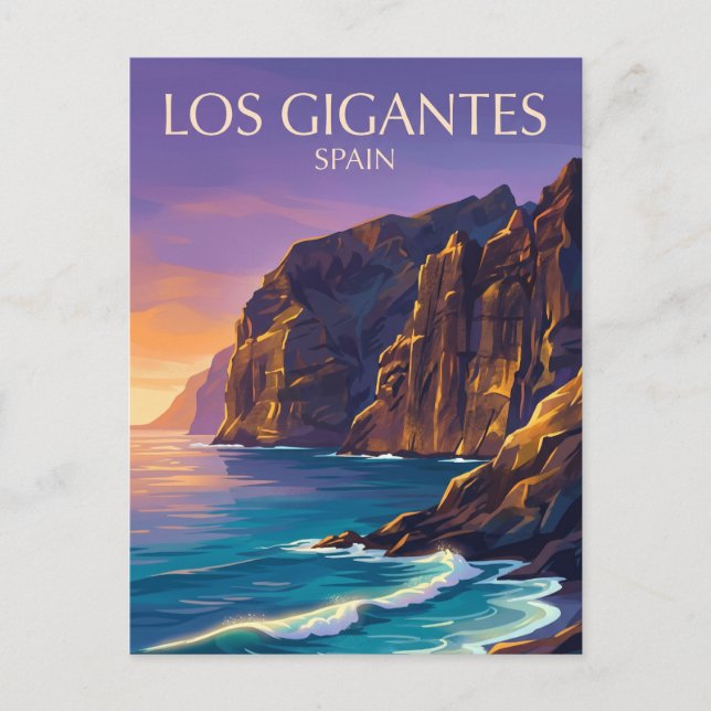 Los Gigantes Cliffs Spain Postcard (Front)