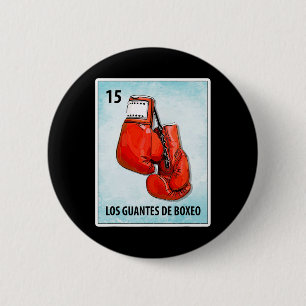 Los Guantes De Boxeo Mexican Boxing Gloves Cards 6 Cm Round Badge