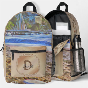 Los Muertos Beach 786 Printed Backpack