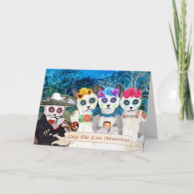 Los Muertos Kittens Card Day (Front)