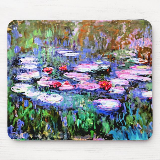 Los Nenufares (water lilies) by Claude Monet,  Mouse Pad (Front)
