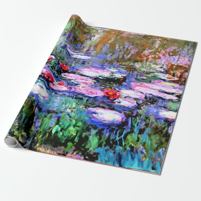 Los Nenufares (water lilies) by Claude Monet Wrapping Paper (Unrolled)