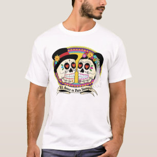 Los Novios Sugar Skull Mens Shirt (Spanish)