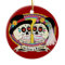 Los Novios Sugar Skull Ornament (English)