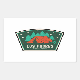 Los Padres National Forest California Camping Rectangular Sticker