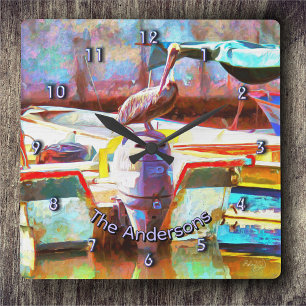 Los Peines Pelican 0463 Family Square Wall Clock