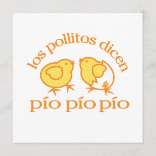 Los Pollitos Dicen Party Invitation