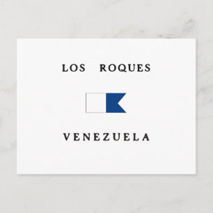 Los Roques Venezuela Alpha Dive Flag Postcard