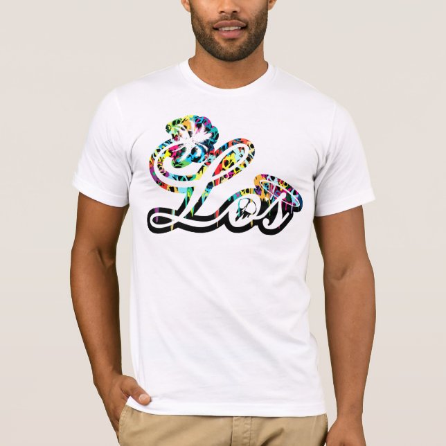 "Los" T-shirt...Skull Colour Drip T-Shirt (Front)