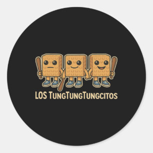 Los Tungtungtungcitos Italian Brainrot Tung Sahur  Classic Round Sticker