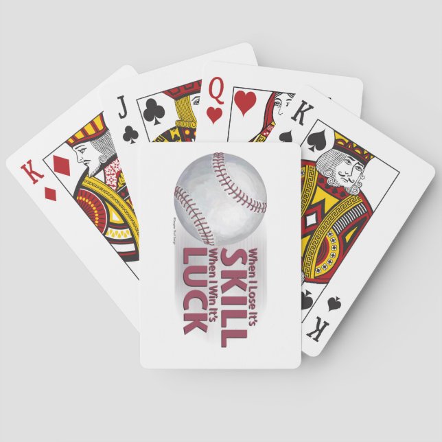 Lose Skill Win Luck Baseball Playing Cards (Back)