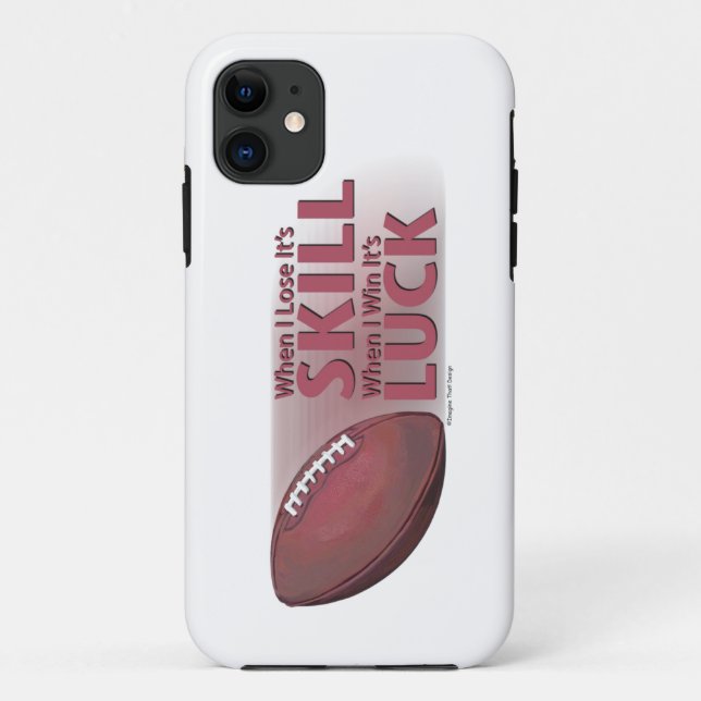 Lose Skill Win Luck Football Case-Mate iPhone Case (Back)