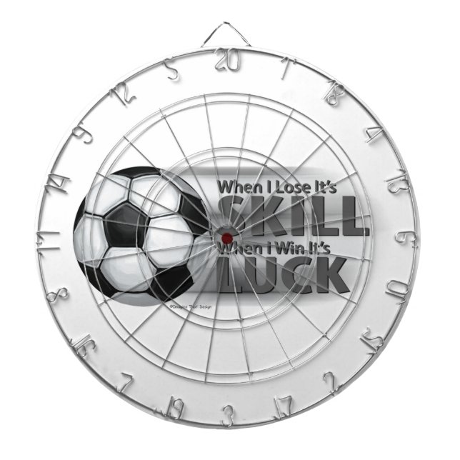 Lose Skill Win Luck Soccer Dartboard (Front)