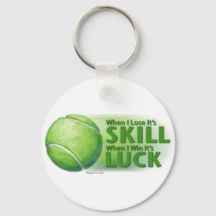 Lose Skill Win Luck Tennis Ball Key Ring