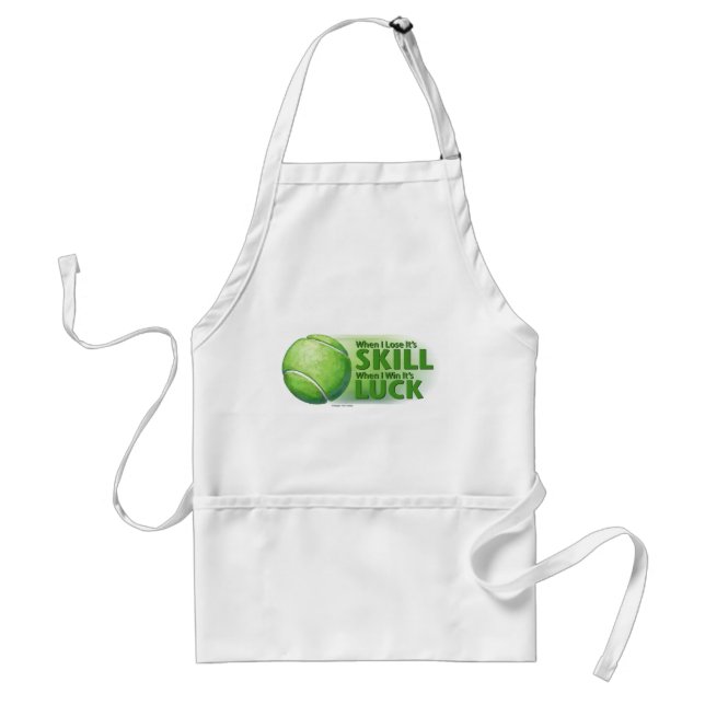 Lose Skill Win Luck Tennis Ball Standard Apron (Front)