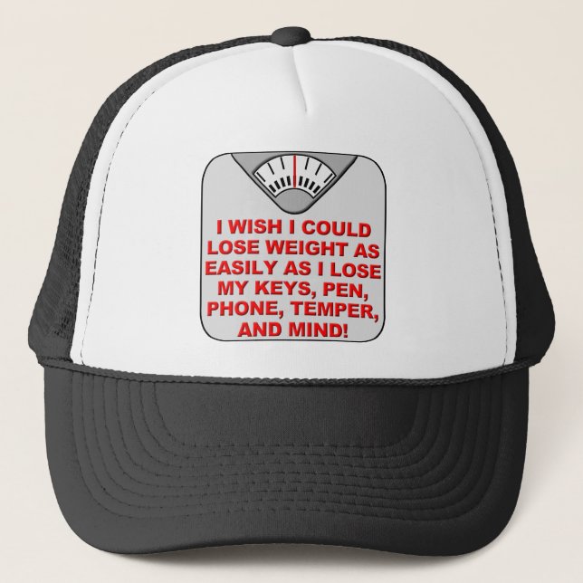 Lose Weight And My Mind Funny Ball Cap Hat (Front)