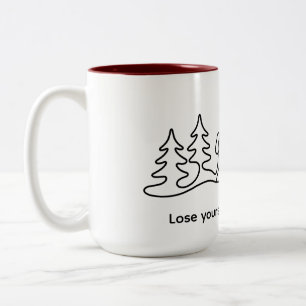 Lose yourself find the wild hiking design mug